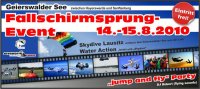 Fallschirmsprung-Event im Jetbootzentrum Lausitz